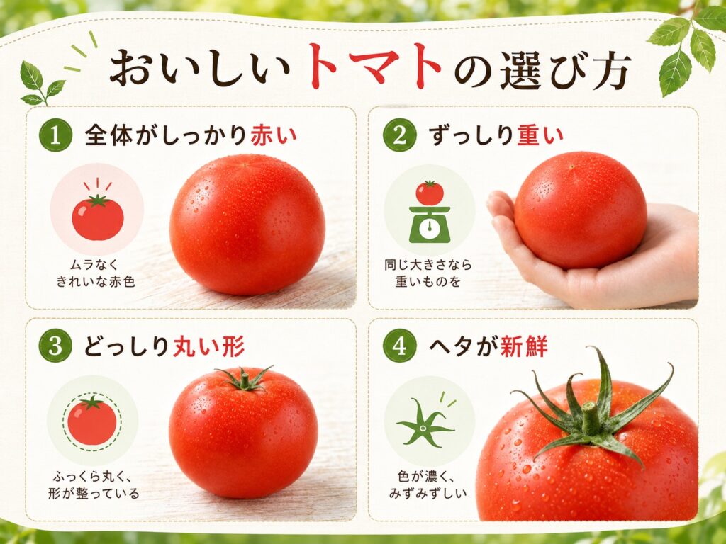 おいしいトマトの見分け方