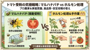 トマトの受粉方法を完全解説｜マルハナバチとホルモン処理の違いと使い分け